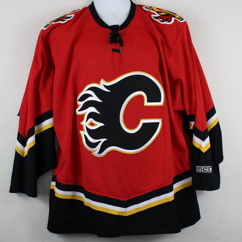 CCM Calgary Flames Blasty Horse Shoulder NHL Hockey Jersey (L)
